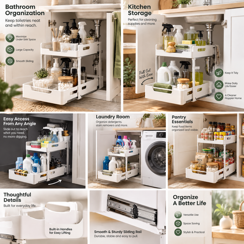 Neruak™ Under-Sink Pull-Out Organizer — view 3