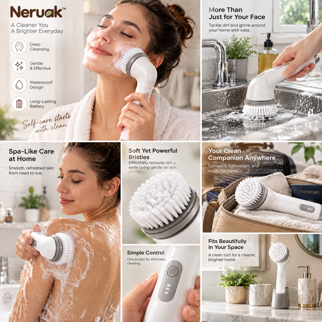Neruak™ Handheld Electric Spin Scrubber — view 2