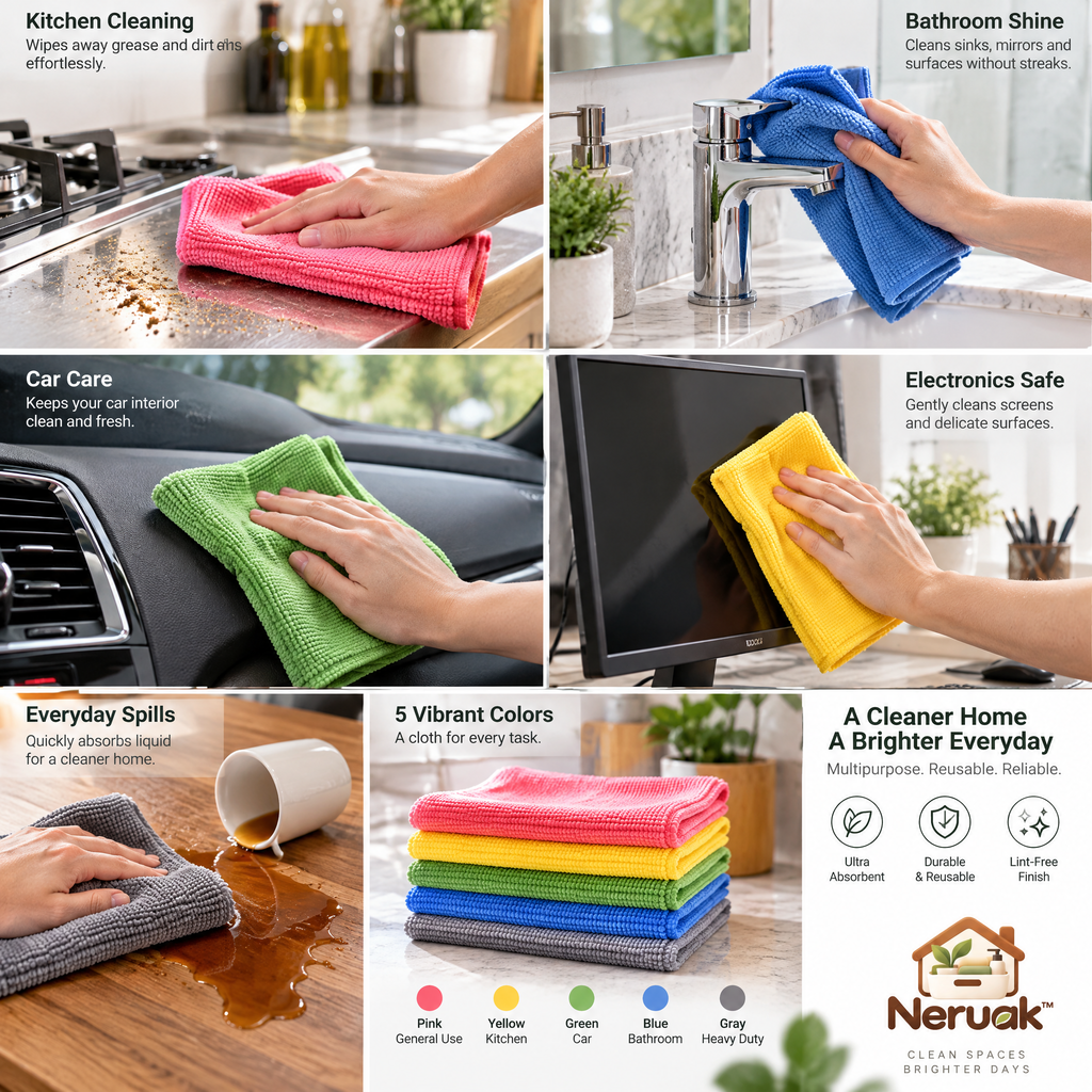 Neruak™ Microfiber Cleaning Cloth Set — view 3