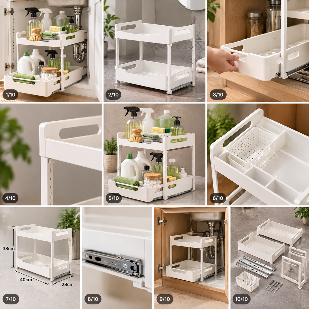 Neruak™ Under-Sink Pull-Out Organizer — view 4