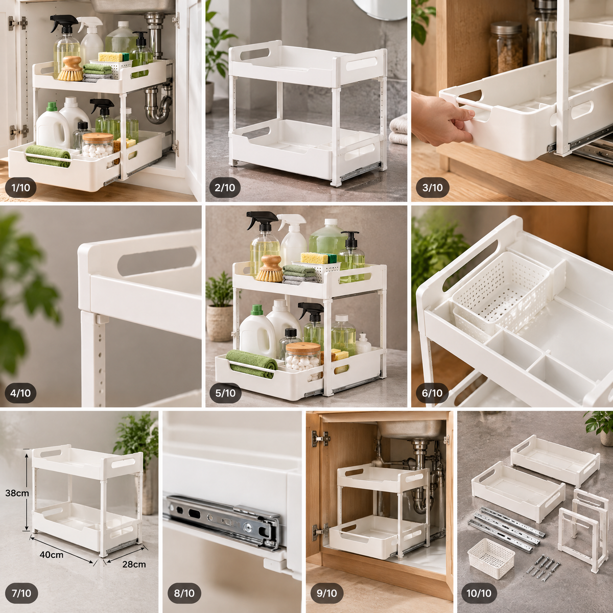Neruak™ Under-Sink Pull-Out Organizer — view 4