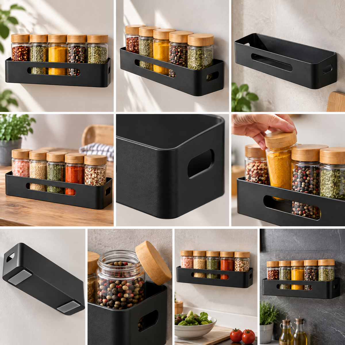 Neruak™ Magnetic Refrigerator Spice Rack Set — view 4
