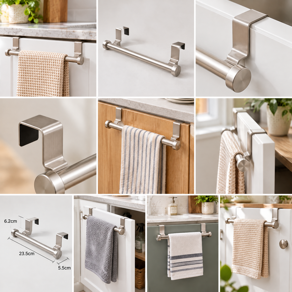Neruak™ Over-the-Cabinet Towel Bar — view 4