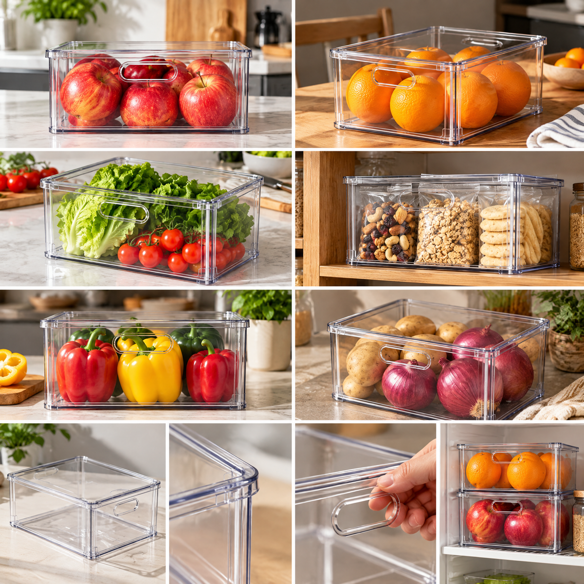 Neruak™ Clear Stackable Pantry Bins — view 4