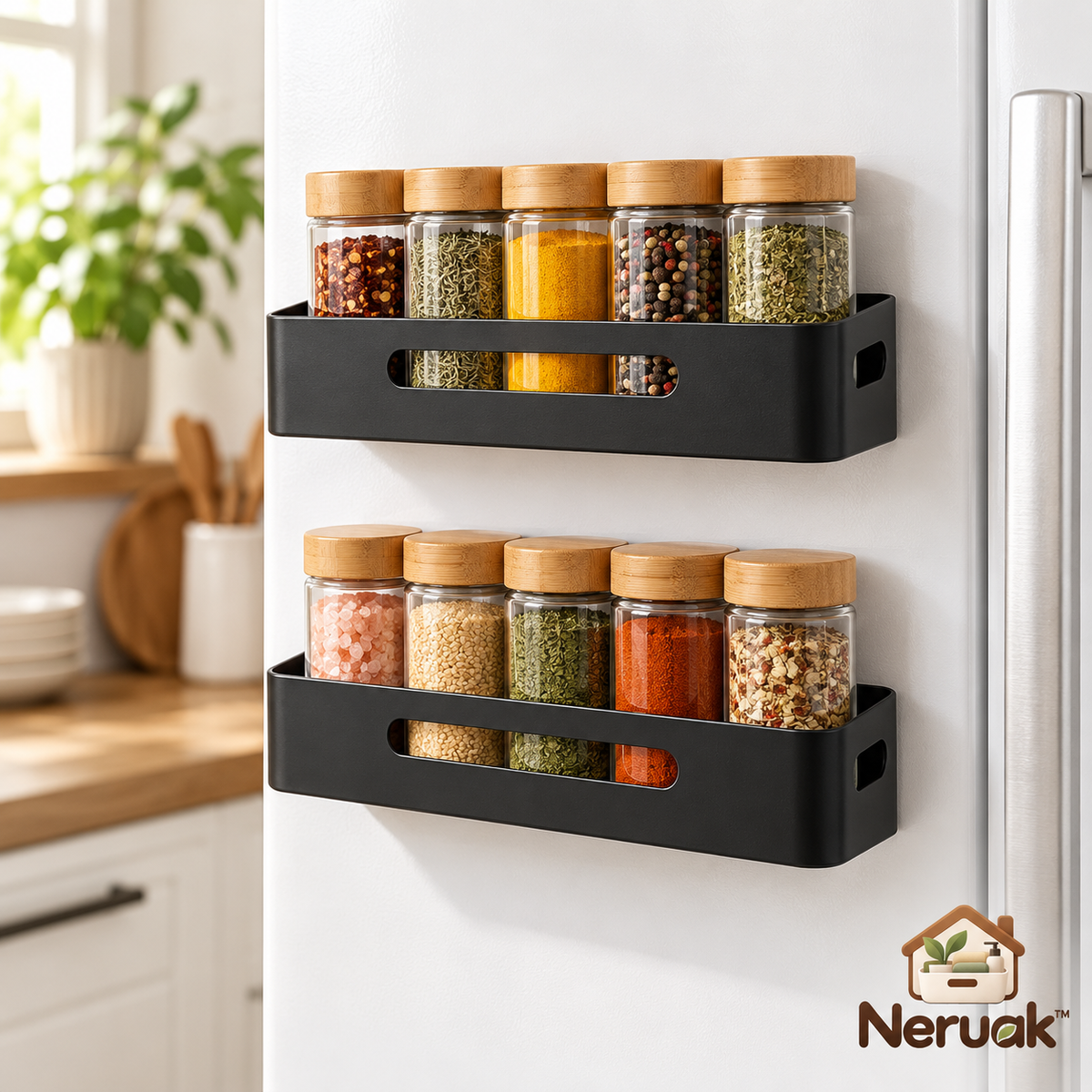 Neruak™ Magnetic Refrigerator Spice Rack Set — view 1